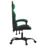 Black and green synthetic leather gaming chair by vidaXL, Gaming chairs - Ref: Foro24-3143893, Price: 120,01 €, Discount: %