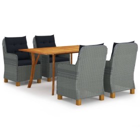 Light Gray 5-Piece Garden Dining Set by vidaXL, Garden sets - Ref: Foro24-3072175, Price: 817,85 €, Discount: %