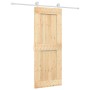 Puerta corredera con herrajes madera maciza de pino 80x210 cm de vidaXL, Puertas - Ref: Foro24-3203111, Precio: 192,08 €, Des...