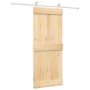 Puerta corredera con herrajes madera maciza de pino 85x210 cm de vidaXL, Puertas - Ref: Foro24-3203106, Precio: 200,07 €, Des...