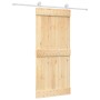 Puerta corredera con herrajes madera maciza de pino 90x210 cm de vidaXL, Puertas - Ref: Foro24-3203107, Precio: 183,41 €, Des...