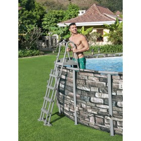 Bestway Schwimmbad-Sicherheitsleiter 4 Stufen Flowclear 132 cm von Bestway, Pooltreppen und Rampen - Ref: Foro24-3202522, Pre...