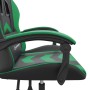 Black and green synthetic leather gaming chair by vidaXL, Gaming chairs - Ref: Foro24-3143893, Price: 120,01 €, Discount: %