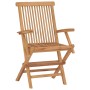 Garden chairs 8 pcs solid teak wood with green cushions by vidaXL, Garden chairs - Ref: Foro24-3072909, Price: 629,82 €, Disc...