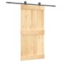 Puerta corredera con herrajes madera maciza de pino 100x210 cm de vidaXL, Puertas - Ref: Foro24-3203069, Precio: 165,43 €, De...