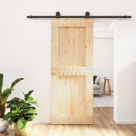 Sliding door with solid pine wood fittings 85x210 cm by vidaXL, Doors - Ref: Foro24-3203072, Price: 198,43 €, Discount: %