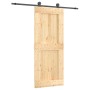 Puerta corredera con herrajes madera maciza de pino 85x210 cm de vidaXL, Puertas - Ref: Foro24-3203072, Precio: 188,97 €, Des...