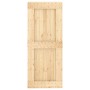 Puerta corredera con herrajes madera maciza de pino 85x210 cm de vidaXL, Puertas - Ref: Foro24-3203072, Precio: 188,97 €, Des...