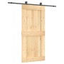 Puerta corredera con herrajes madera maciza de pino 95x210 cm de vidaXL, Puertas - Ref: Foro24-3203074, Precio: 207,02 €, Des...