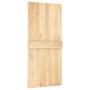 Puerta corredera con herrajes madera maciza de pino 95x210 cm de vidaXL, Puertas - Ref: Foro24-3203074, Precio: 207,02 €, Des...