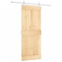 Puerta corredera con herrajes madera maciza de pino 85x210 cm de vidaXL, Puertas - Ref: Foro24-3203181, Precio: 179,99 €, Des...