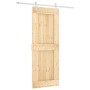 Puerta corredera con herrajes madera maciza de pino 80x210 cm de vidaXL, Puertas - Ref: Foro24-3203186, Precio: 171,46 €, Des...