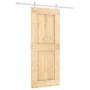 Puerta corredera con herrajes madera maciza de pino 85x210 cm de vidaXL, Puertas - Ref: Foro24-3203187, Precio: 197,91 €, Des...