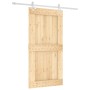 Puerta corredera con herrajes madera maciza de pino 100x210 cm de vidaXL, Puertas - Ref: Foro24-3203190, Precio: 190,96 €, De...