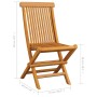 Folding garden chairs 8 units solid teak wood by vidaXL, Garden chairs - Ref: Foro24-3072916, Price: 488,33 €, Discount: %