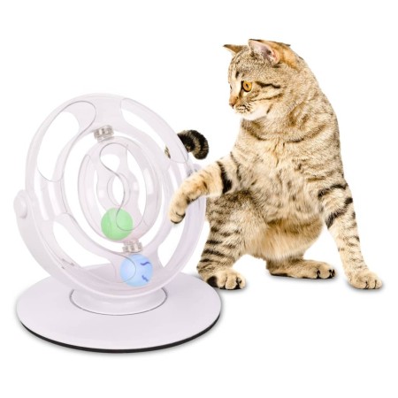 FLAMINGO Electronic cat toy Dita spinning wheel white by FLAMINGO, Cat Toys - Ref: Foro24-442422, Price: 45,21 €, Discount: %