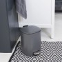 HI Anthracite gray metal pedal bin 5 L by HI, Garbage cans and trash cans - Ref: Foro24-445561, Price: 29,42 €, Discount: %