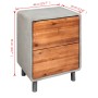 Mesita de noche de hormigón y madera maciza acacia 40x30x50 cm de vidaXL, Mesitas de noche - Ref: Foro24-244994, Precio: 125,...