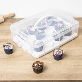 HI Caja para 12 cupcakes transparente 6 L de HI, Cestas para almacenaje - Ref: Foro24-445570, Precio: 28,99 €, Descuento: %