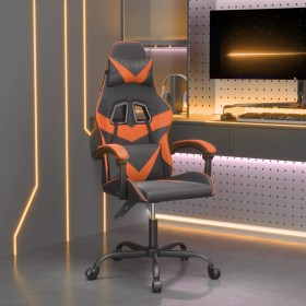 Black and orange synthetic leather gaming chair by vidaXL, Gaming chairs - Ref: Foro24-3143848, Price: 95,99 €, Discount: %