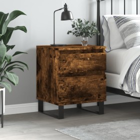 Engineered wood smoked oak bedside table 40x35x50 cm by vidaXL, Nightstands - Ref: Foro24-830694, Price: 43,72 €, Discount: %