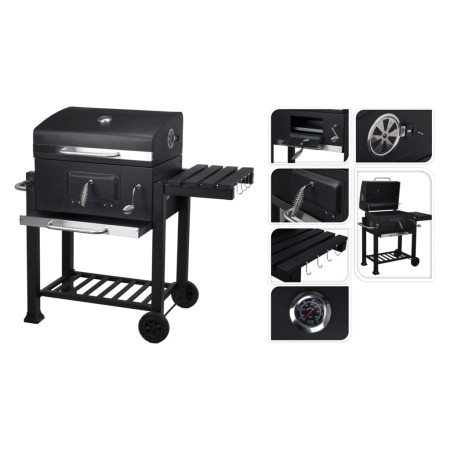 ProGarden Grill mit Rädern mittelschwarz von ProGarden, Grillen - Ref: Foro24-445885, Preis: 238,96 €, Rabatt: %