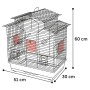 FLAMINGO Numfor parakeet cage 1 metallic taupe gray 51x30x60cm by FLAMINGO, Feet and bird cages - Ref: Foro24-442418, Price: ...