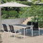 5-teiliges Garten-Esszimmerset aus schwarzem Stahl von vidaXL, Gartensets - Ref: Foro24-3072512, Preis: 248,57 €, Rabatt: %