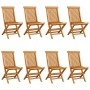 Garden chairs 8 pcs solid teak wood light blue cushions by vidaXL, Garden chairs - Ref: Foro24-3072936, Price: 527,06 €, Disc...