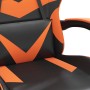 Silla gaming cuero sintético negro y naranja de vidaXL, Sillones para videojuegos - Ref: Foro24-3143848, Precio: 95,24 €, Des...