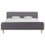 Estructura de cama de tela gris claro 160x200 cm de vidaXL, Camas y somieres - Ref: Foro24-284904, Precio: 202,99 €, Descuent...