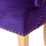 Dining chair 2 pcs solid oak wood and purple velvet by vidaXL, dining chairs - Ref: Foro24-245510, Price: 211,99 €, Discount: %