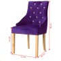 Silla de comedor 2 uds madera roble maciza y terciopelo morado de vidaXL, Sillas de comedor - Ref: Foro24-245510, Precio: 211...