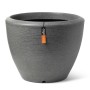 Capi Conical-shaped Arc Granite Planter in anthracite gray 60x48cm by Capi, Pots and planters - Ref: Foro24-442112, Price: 15...