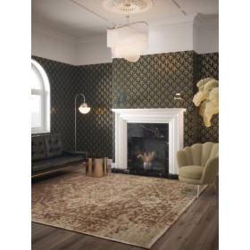 DUTCH WALLCOVERINGS Palm Palace black and gold wallpaper by DUTCH WALLCOVERINGS, Painted paper - Ref: Foro24-442609, Price: 2...