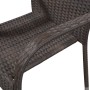 5 Piece Brown Rattan Garden Dining Furniture Set by vidaXL, Garden sets - Ref: Foro24-3072484, Price: 307,68 €, Discount: %