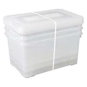 Curver Transparentes praktisches Aufbewahrungsbox-Set 3x50 L von Curver, Aufbewahrungskörbe - Ref: Foro24-443854, Preis: 78,3...