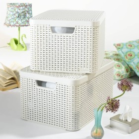 Curver Storage Box with Lid Style L White Cream 30 L by Curver, Storage baskets - Ref: Foro24-443864, Price: 42,99 €, Discoun...