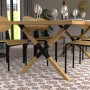 CIME X-shaped table legs wood and natural metal 77.8x71 cm by CIME, Table legs - Ref: Foro24-444085, Price: 138,99 €, Discoun...