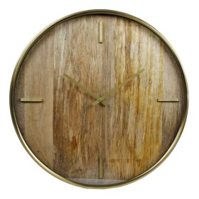 Gifts Amsterdam Chicago wall clock wood and gold metal 50 cm by Gifts Amsterdam, Wall clocks - Ref: Foro24-442138, Price: 70,...