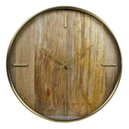 Gifts Amsterdam Chicago wall clock wood and gold metal 50 cm by Gifts Amsterdam, Wall clocks - Ref: Foro24-442138, Price: 70,...