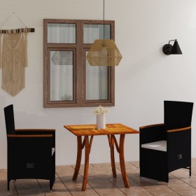 3-piece black garden dining set by vidaXL, Garden sets - Ref: Foro24-3071885, Price: 355,99 €, Discount: %