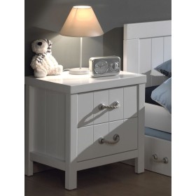 Vipack Lewis nightstand 2 drawers white wood by Vipack, Nightstands - Ref: Foro24-442729, Price: 137,24 €, Discount: %