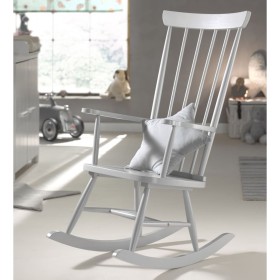 Vipack Rocky gray wood rocking chair by Vipack, Rocking chairs - Ref: Foro24-442736, Price: 216,99 €, Discount: %