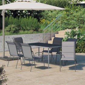 7-piece anthracite gray steel garden dining set by vidaXL, Garden sets - Ref: Foro24-3072513, Price: 420,99 €, Discount: %