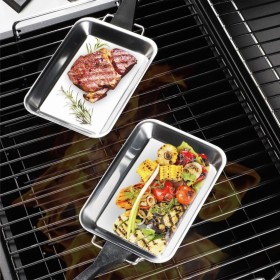 HI 6-teiliges Grillpfannen-Set aus Edelstahl von HI, Grillzubehör - Ref: Foro24-445560, Preis: 14,99 €, Rabatt: %