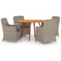 Brown 5-piece garden dining set by vidaXL, Garden sets - Ref: Foro24-3071829, Price: 757,99 €, Discount: %