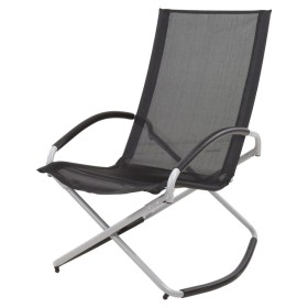 ProGarden Silla mecedora plegable negro de ProGarden, Sillas de jardín - Ref: Foro24-442216, Precio: 105,99 €, Descuento: %