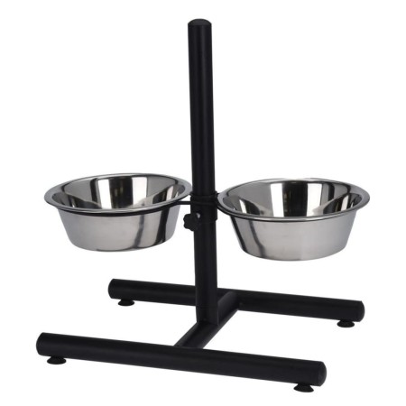 Pets Collection Comedero bebedero de perro altura ajustable acero inox de Pets Collection, Cuencos, comederos, y bebederos pa...