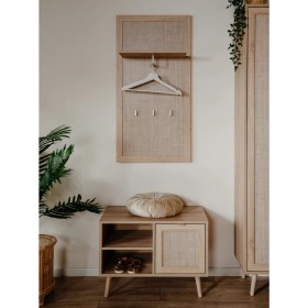 Finori Bali 41B coat rack in Sonoma oak color and natural cane effect by Finori, Hat and coat racks - Ref: Foro24-443230, Pri...